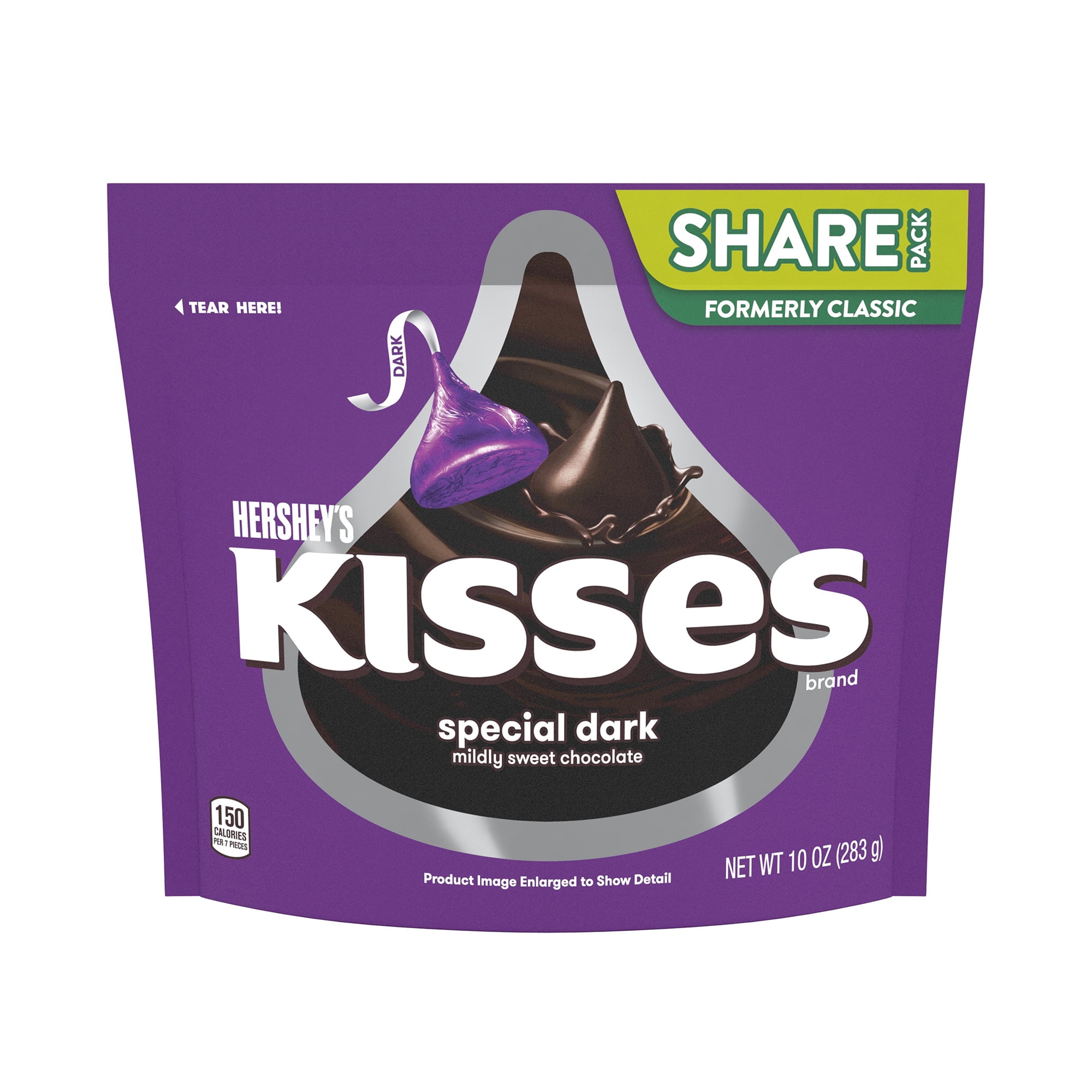 HERSHEY'S KISSES Dark Chocolate Candy, 10 oz, 3 Pack