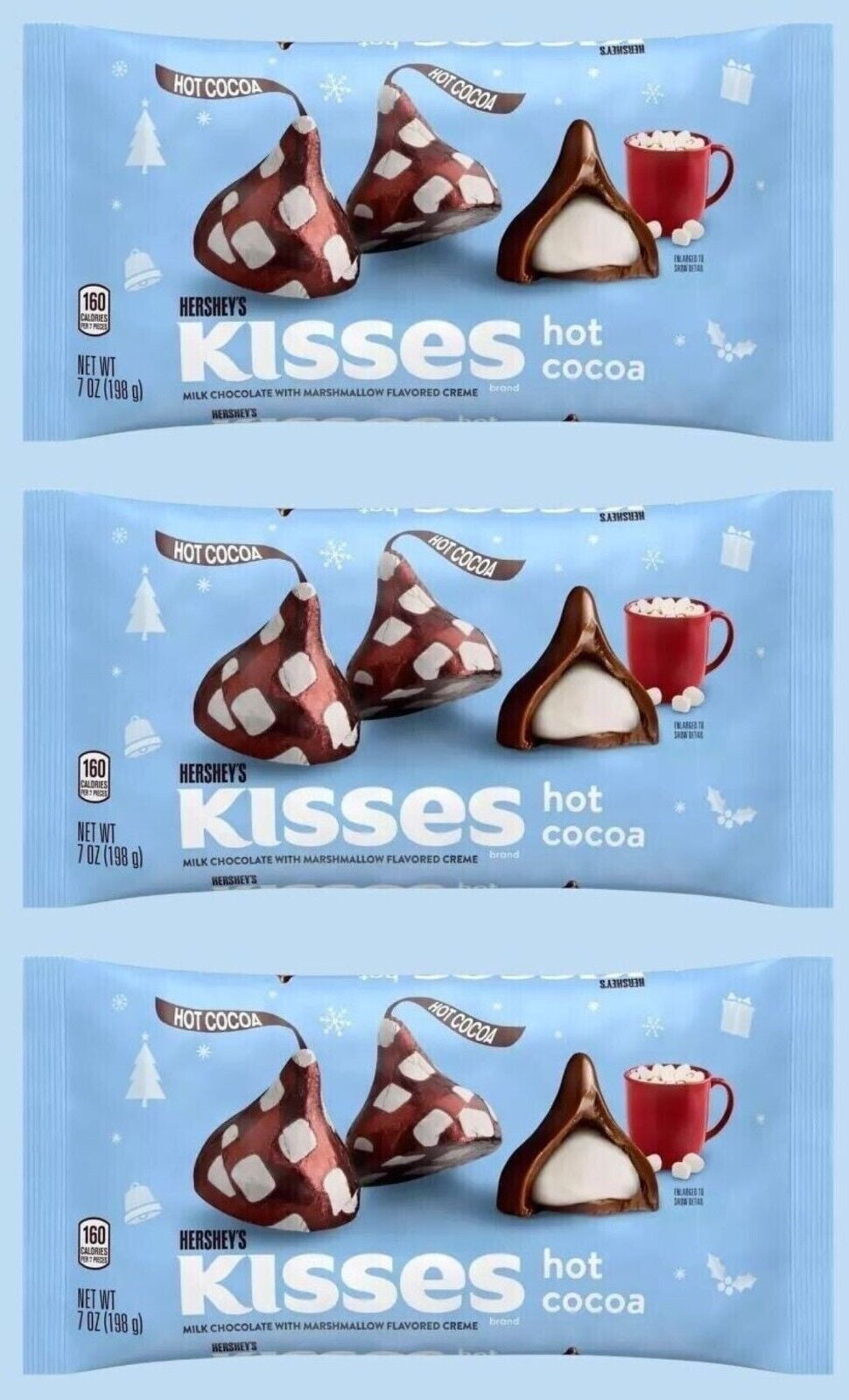 HERSHEY'S KISSES Hot Cocoa Milk Chocolate with Marshmallow Flavored