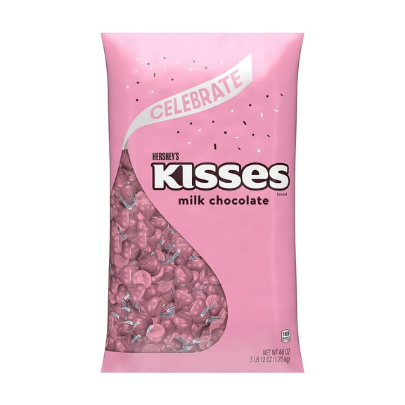 HERSHEY'S KISSES Milk Chocolate Candy Bulk Bag, 66.7 oz