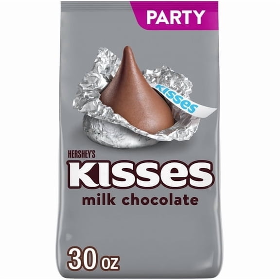HERSHEY'S KISSES Milk Chocolate Candy Party Pack, 30 oz
