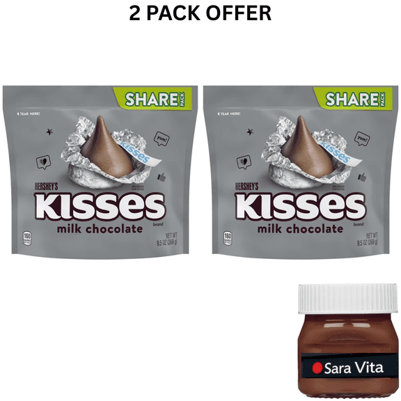 HERSHEY'S KISSES Milk Chocolate Candy Share Pack, 9.5 OZ
