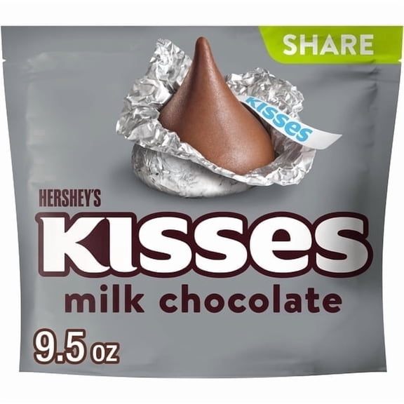 HERSHEY'S KISSES Milk Chocolate Candy Share Pack, 9.5 oz