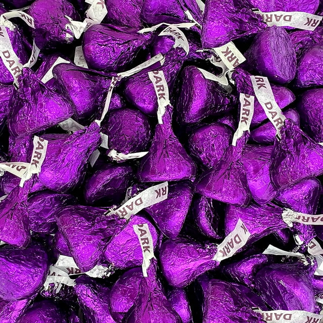 HERSHEY'S KISSES SPECIAL DARK Chocolate Mildly Sweet Candy, Purple
