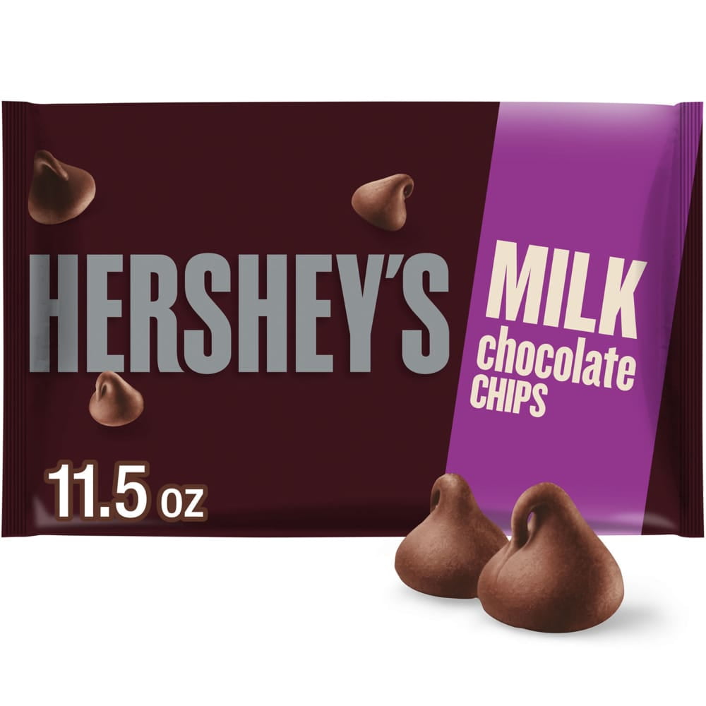 HERSHEY'S Milk Chocolate Baking Chips Bag, 11.5 oz, Package May Vary