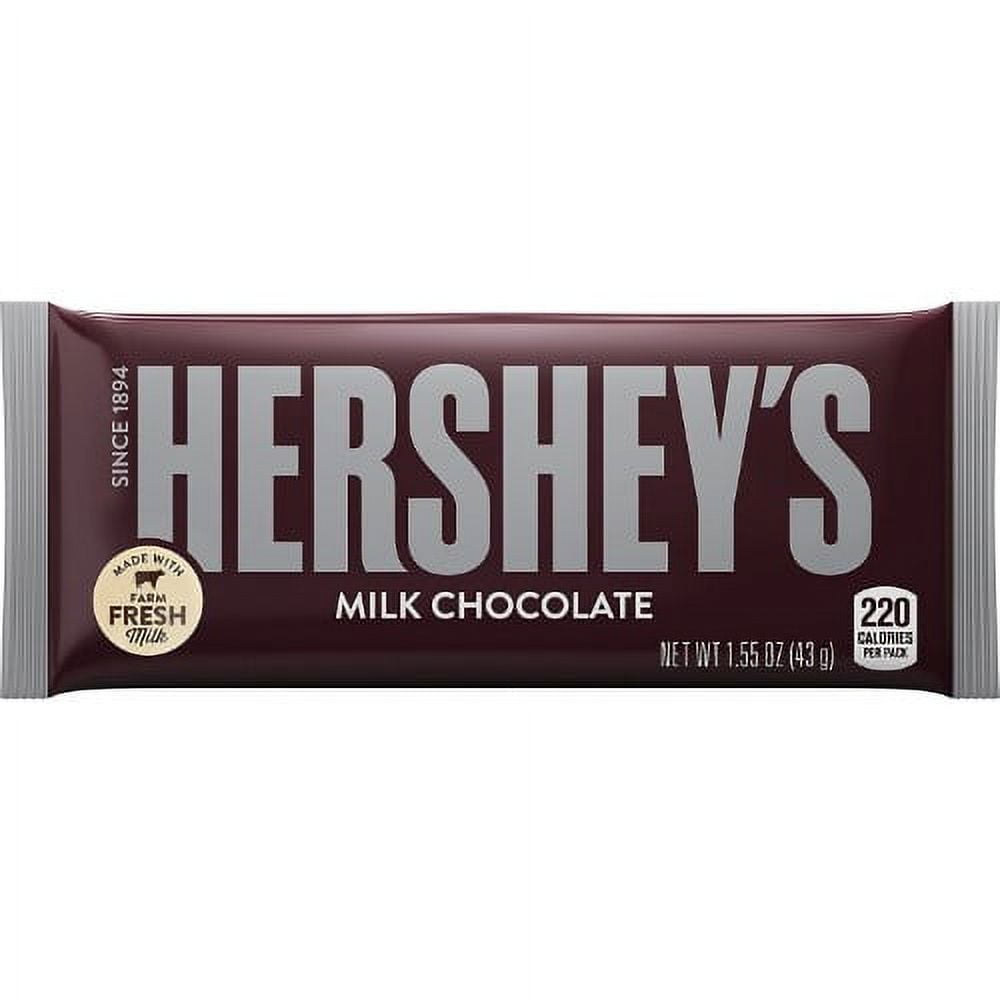 HERSHEY #39 S Milk Chocolate Bar 1 55 Ounces (Pack of 8) Walmart com