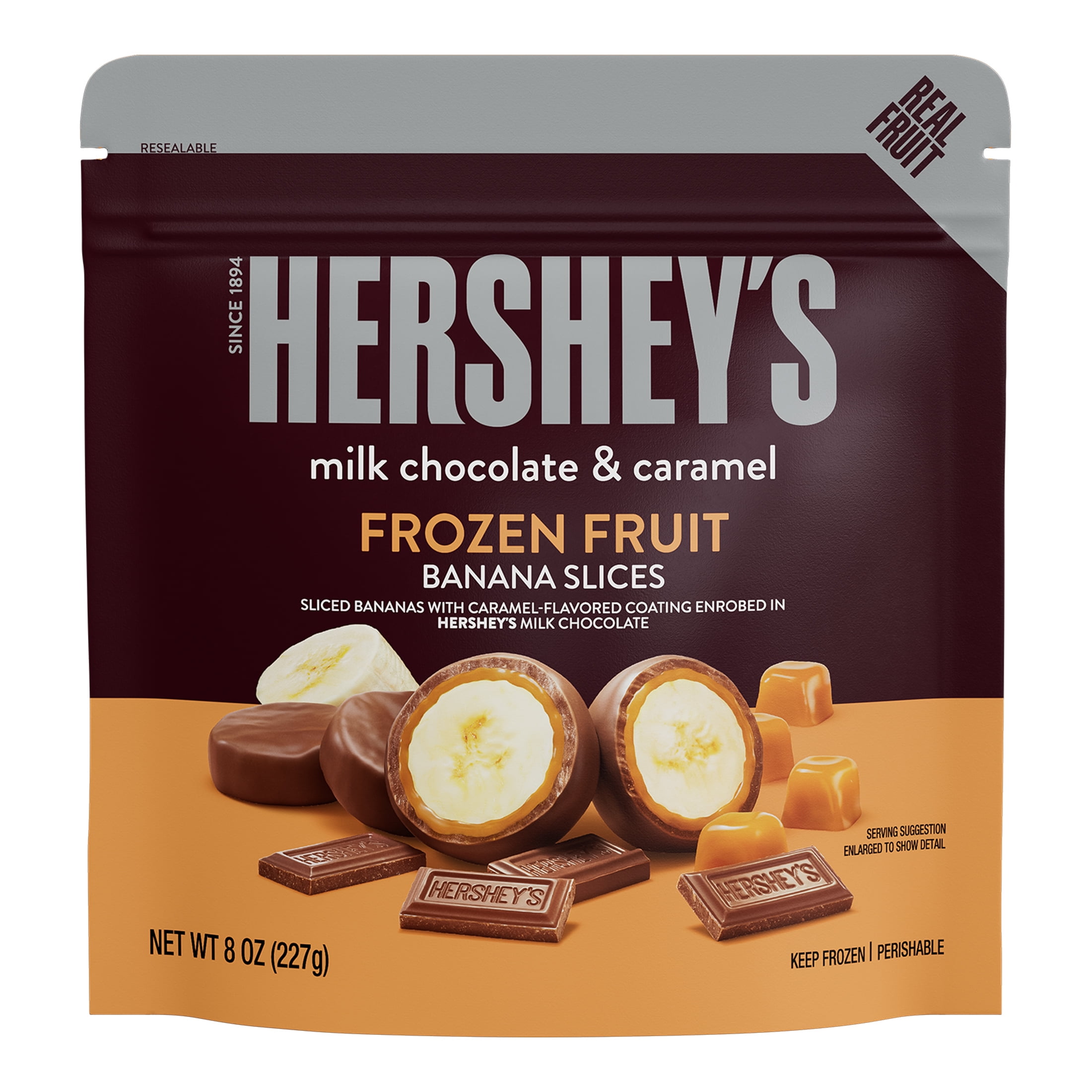 HERSHEYS Milk Chocolate & Caramel Banana, 8 oz. (Frozen)