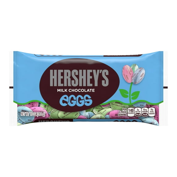 HERSHEY'S, Milk Chocolate Eggs Candy, Easter, 10 oz, Bag