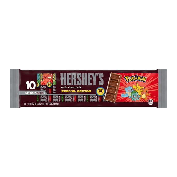 Hershey's Milk Chocolate Pokemon, Candy Bars, .45 oz (10 Count)