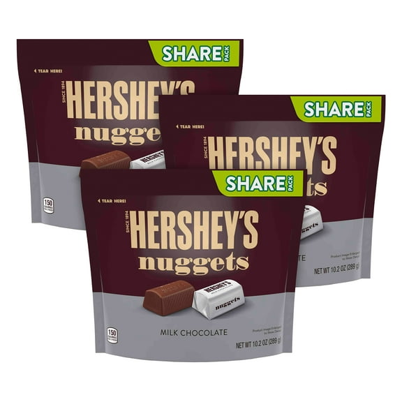 HERSHEY'S NUGGETS Milk Chocolate Candy, 10.2 oz, 3 Pack