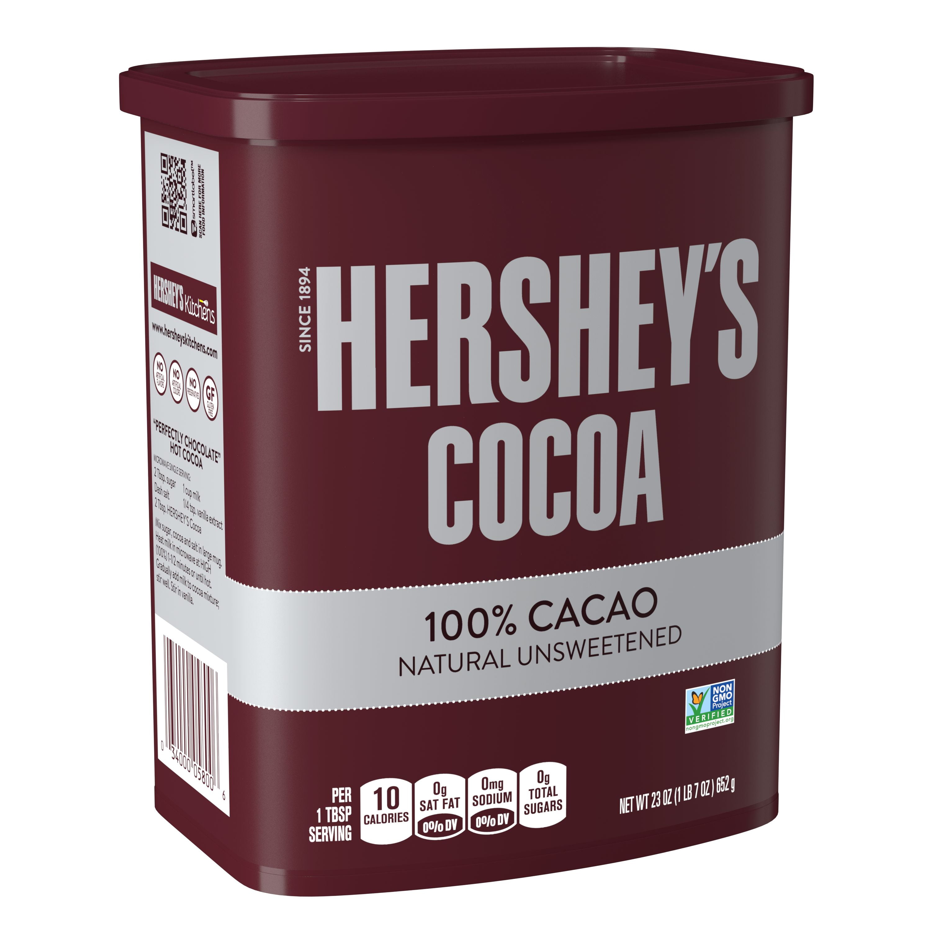 HERSHEY'S, Naturally Unsweetened Cocoa, Baking Cocoa, 23 oz, Container