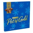 thumbnail image 1 of HERSHEY'S, POT OF GOLD Pecan Caramel Clusters Milk Chocolate Candy, Christmas, 8.7 oz, Gift Box (24 Pieces), 1 of 6