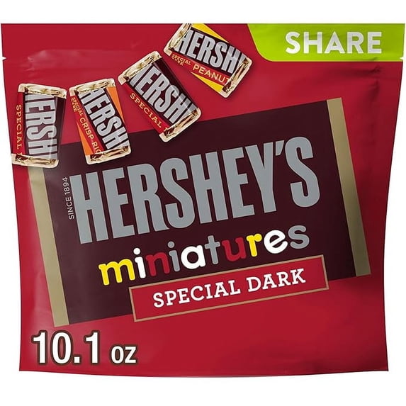 HERSHEY'S SPECIAL DARK Miniatures Assorted Dark Chocolate Candy Share Pack, 10.1 Oz