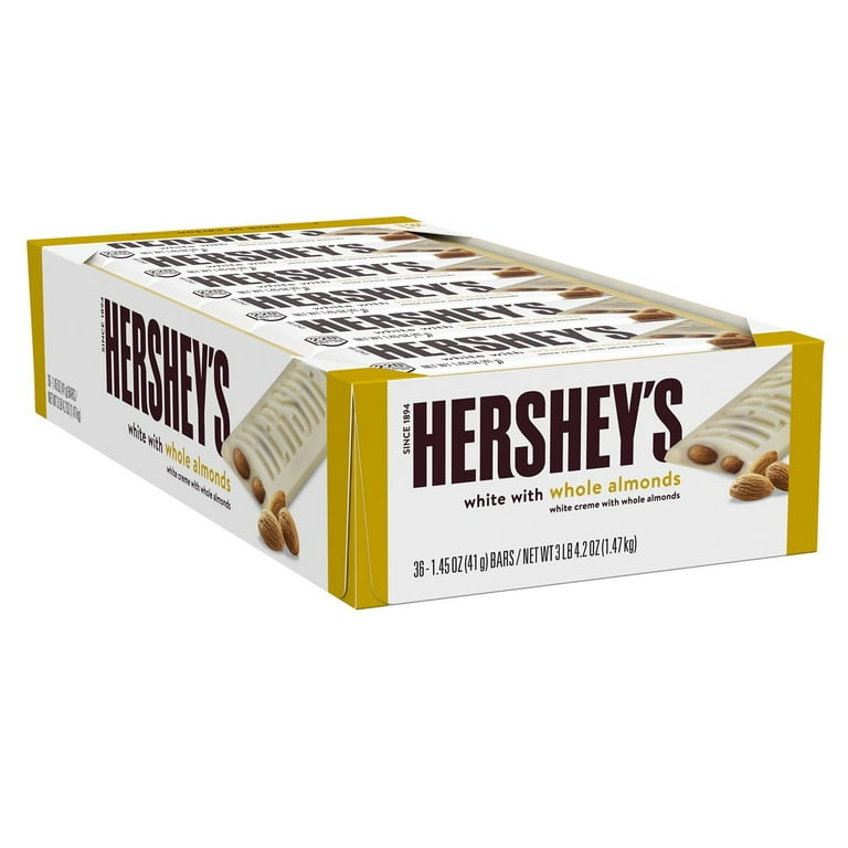 Milk Chocolate with Almonds, 1.45 oz Bar, 36/Box, Ships in 1-3 Business Days Milk Chocolate with Almonds, 1.45 oz Bar, 36/Box, Ships in 1-3 Business Days