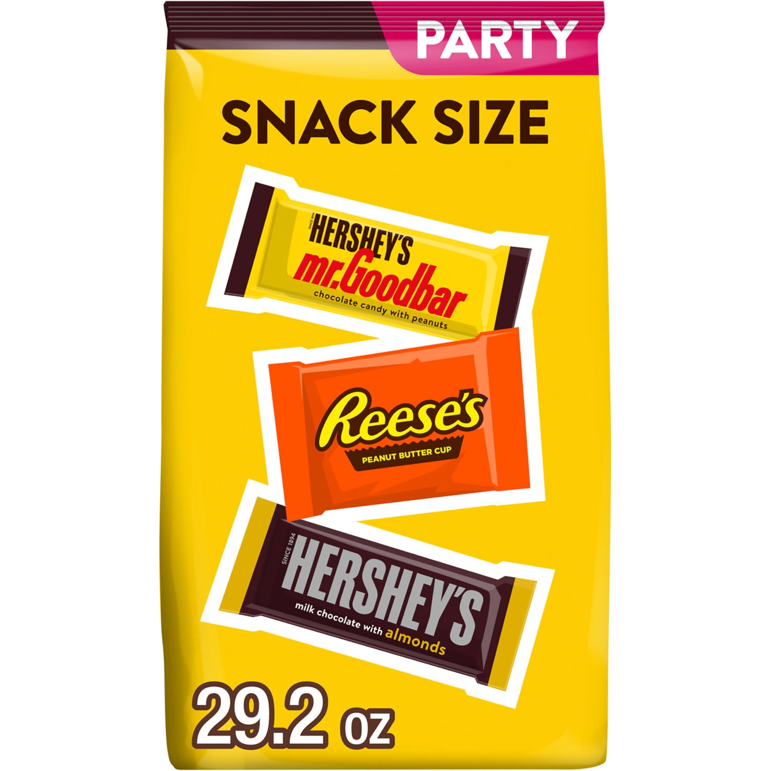 HERSHEY'S and REESE'S Assorted Chocolate Flavored Snack Size, Candy Party Pack, 29.2 oz