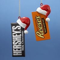 Kurt Adler Hershey'S Candy Bar W/Hat Ornament, 2 Assorted