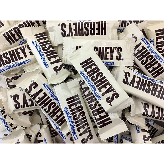 HERSHEYS Bulk Chocolate Candy Bars, Snack Size, Individually Wrapped - Milk Chocolate - Cookies n Crme - Milk Chocolate With Almonds - Great For Christmas, Halloween, Parties, Gifts & More !...