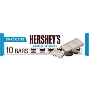 Hershey's Cookies 'n' Creme Candy Bars & Miniatures, Snack Size, .45 oz (10 Count)