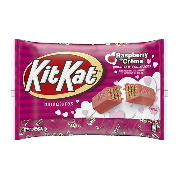 HERSHEYS Kit Kat Raspberry Cream Miniature Valentines, 8.8 Oz
