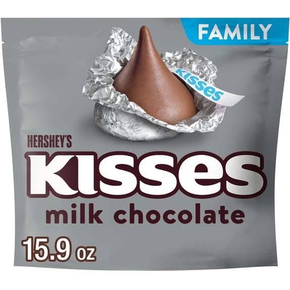 HERSHEY'S KISSES Milk Chocolate Candy Family Pack, 15.9 oz