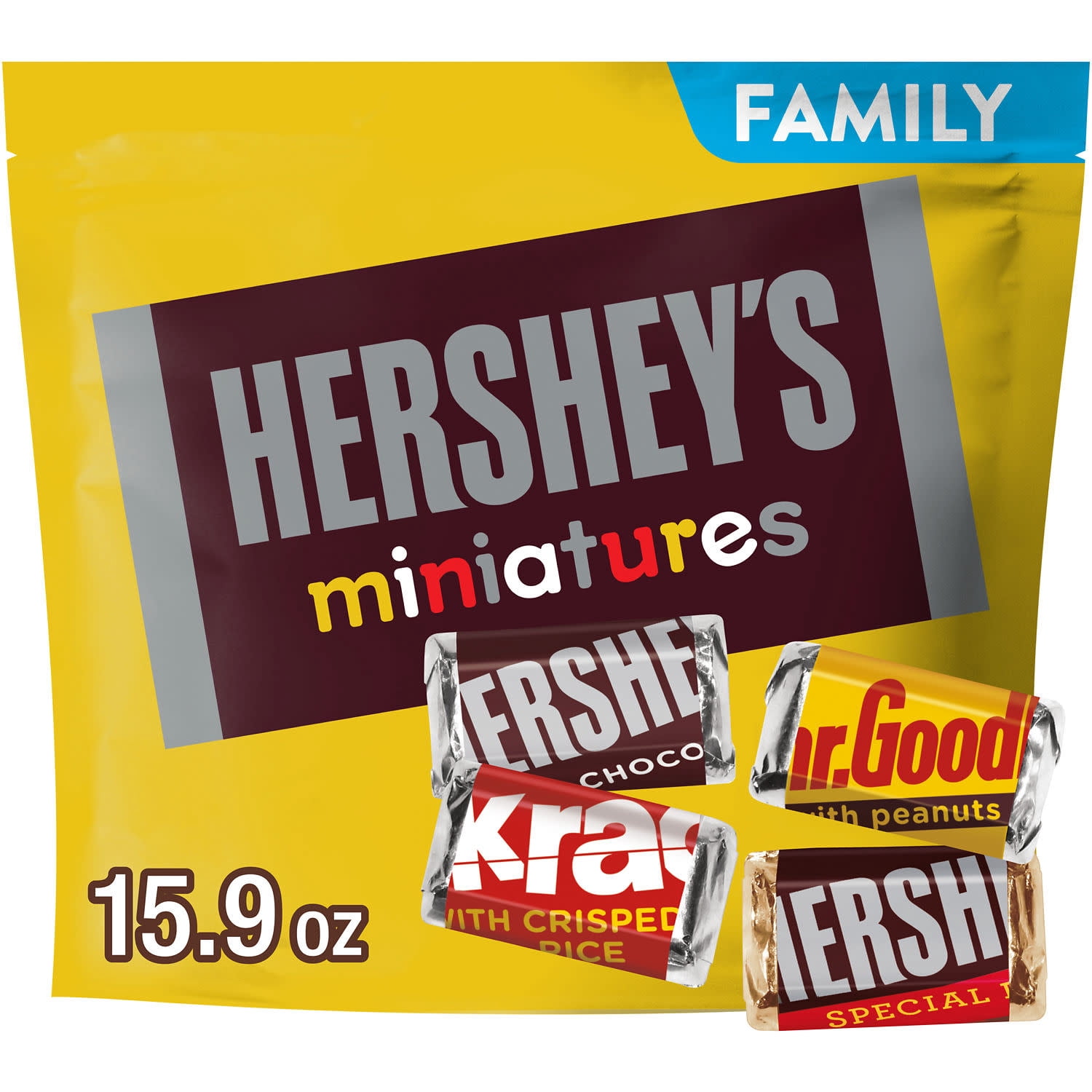 HERSHEYS MINIATURES ASSORTMENT FAMILY PACK STAND UP BAG (CPCD)