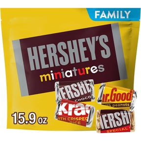 Hershey's Miniatures Assorted Chocolate Candy Bars & Miniatures Variety Pack, Family Pack, 15.9 oz