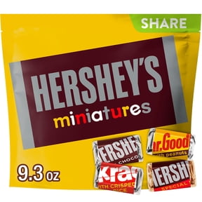 Hershey's Miniatures Assorted Chocolate Candy Bars & Miniatures Variety Pack, Share Pack, 9.3 oz