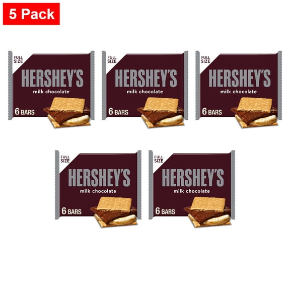 HERSHEYS Milk Chocolate Smores Candy Bars 6 ct / 1.55 oz - 5 Pack
