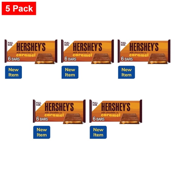HERSHEYS Milk Chocolate with Caramel Candy Bars 1.4 oz - 5 Pack