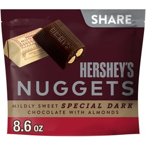 Hershey's Nuggets Dark Chocolate With Almonds Candy, Share Pack, 8.6 oz