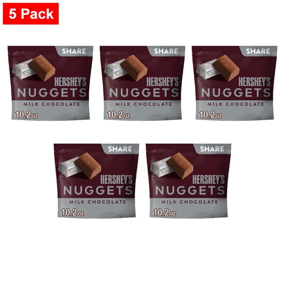 HERSHEYS NUGGETS Milk Chocolate Candy Share Pack 10.2 oz - 5 Pack