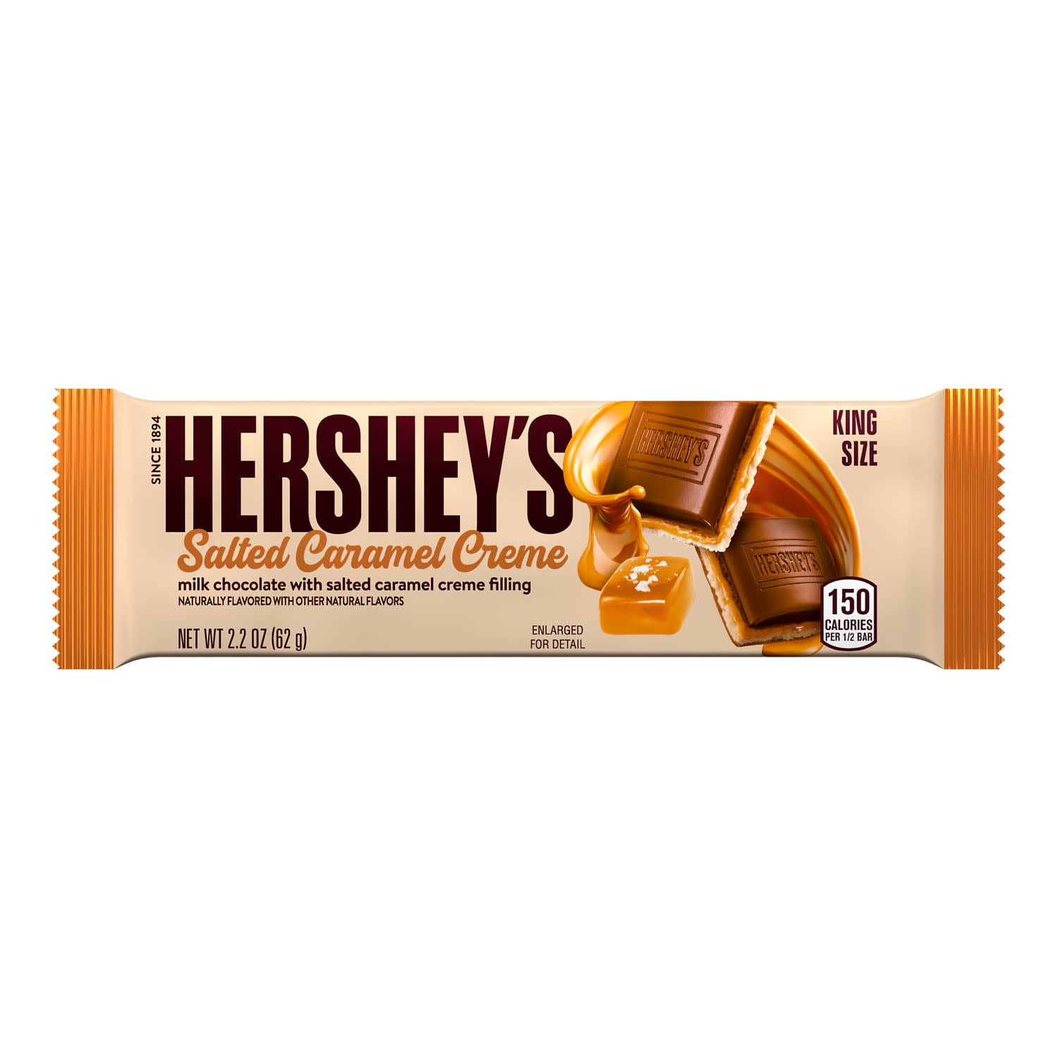 Hershey's Salted Caramel Creme Flavored King Size, Candy Bar, 2.2 Oz