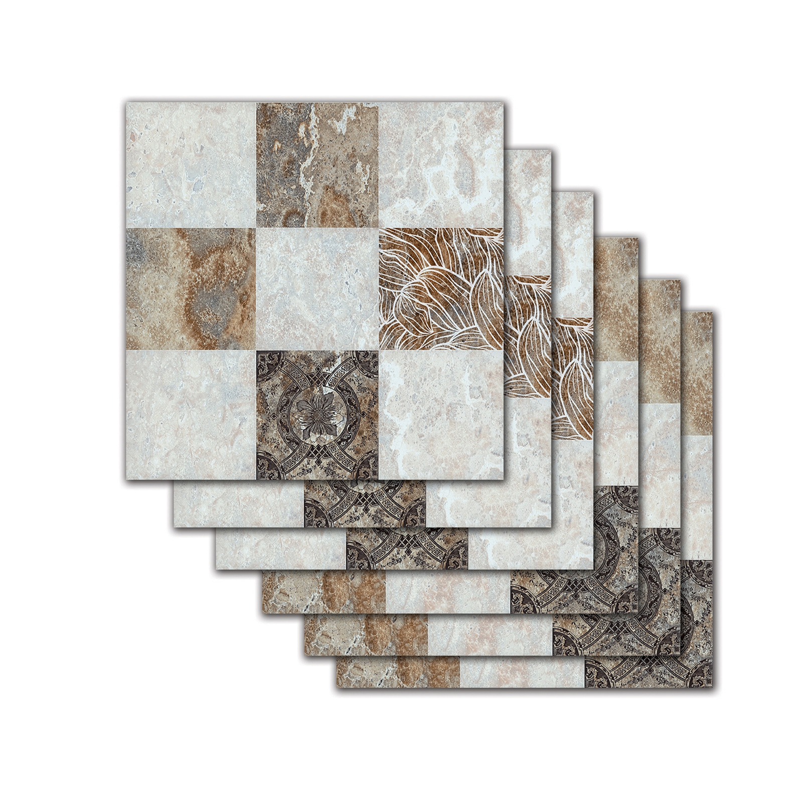 HES Heat Resistant Tile Sticker 6 Sheets 20x20cm Mosaic Tile Wall