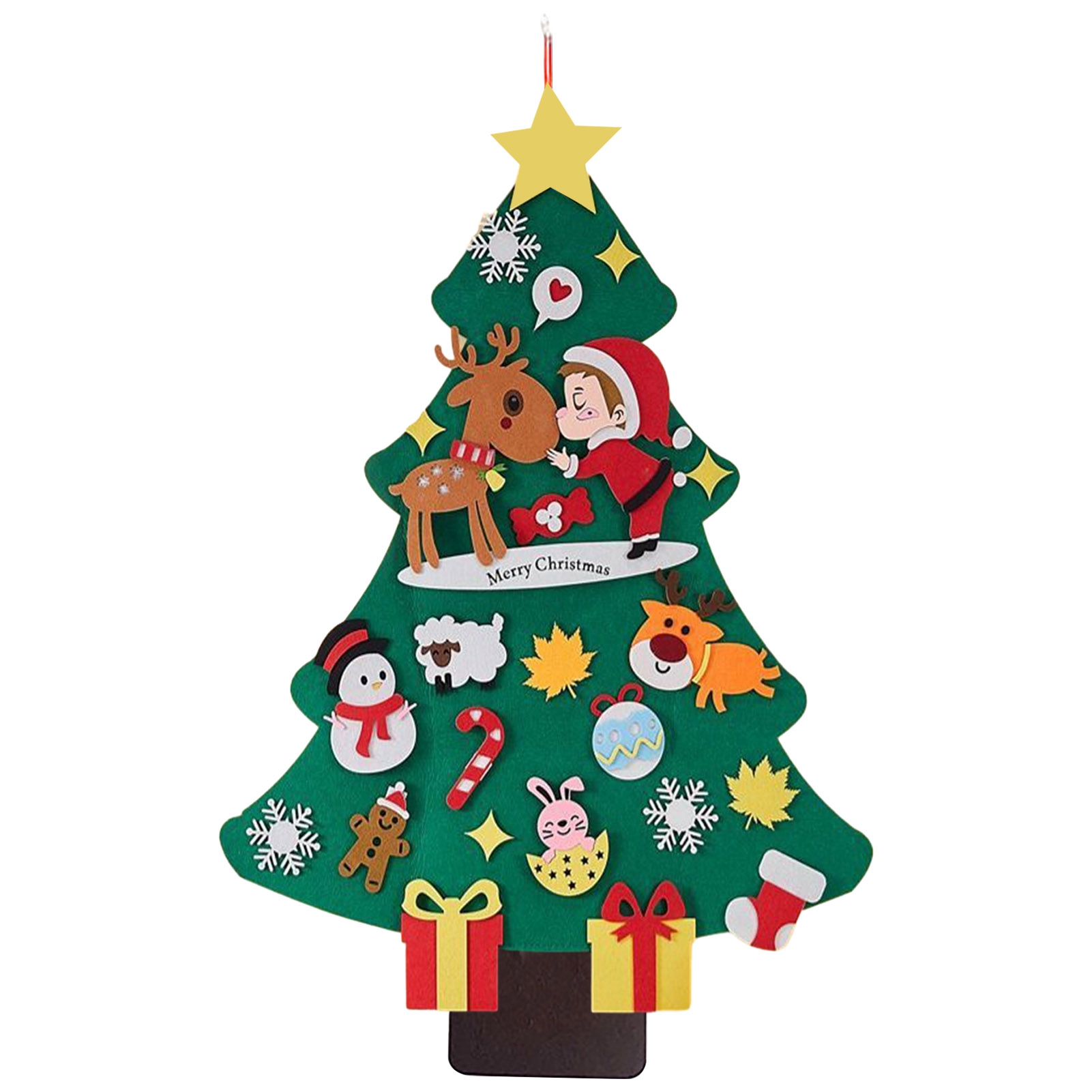 HES Holiday Light Christmas Tree Light Diy Felt Christmas Tree with Led