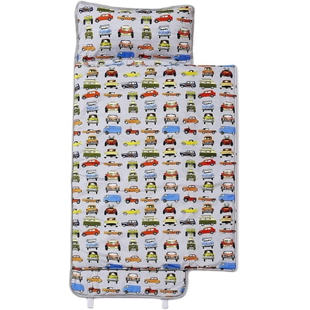 Car Toddler Nap Mat, Boys Slumber Bag, Perfect for Preshool, Kindergarten, Travel for a short nap, 3-6Y