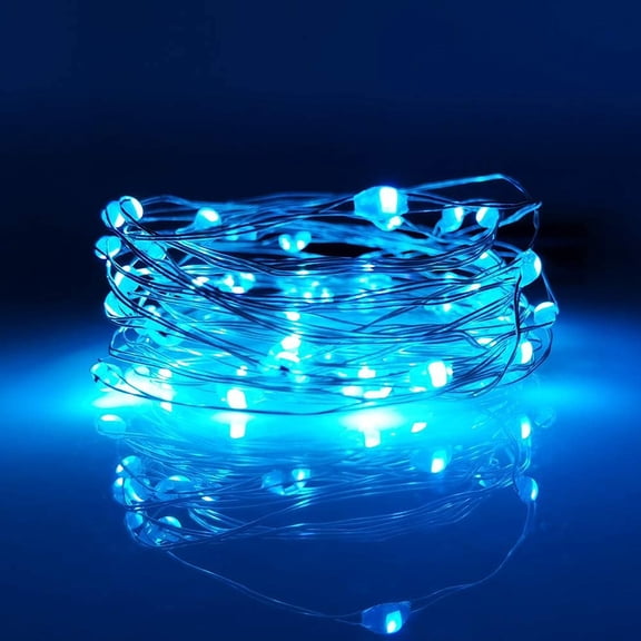 HESHENG 10Pack LED String Lights, 6.6FT LED Moon Lights 20 Led Micro Lights On Silver Copper Wire for DIY Wedding Centerpiece, Table Decoration, Party, Blue