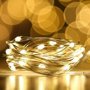 HESHENG 10Pack LED String Lights, 6.6FT LED Moon Lights 20 Led Micro Lights On Silver Copper Wire for DIY Wedding Centerpiece, Table Decoration, Party, Warm White