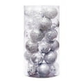 thumbnail image 1 of HESHENG 24Pcs Glitter Bright Christmas Tree Balls Ornament Baubles Xmas Party Home Hanging Ornaments Decor, Sliver, 1 of 8