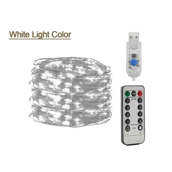 HESHENG 50LED 16ft Copper Wire String Lights USB Plug-in Fairy Lights ...