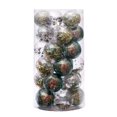 thumbnail image 1 of HESHENG 60mm Christmas Tree Ball Hanging Ornaments, 24pc Bright Color Matte Finish Smooth Surface Shatterproof Xmas Tree Glitter Balls Christmas Party Ornament, Green, 1 of 4