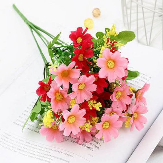 HESHENG Artificial Daisy Flowers Flower Arrangements for Home Hotel Office Wedding Party Garden Craft Art Decoration