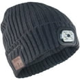 thumbnail image 1 of HESHENG Bluetooth Beanie Hat with LED Headlight, Lighted Beanie Cap Rechargeable with Mic Speaker Hands Free Hat Outdoor Sport, Gray, 1 of 7