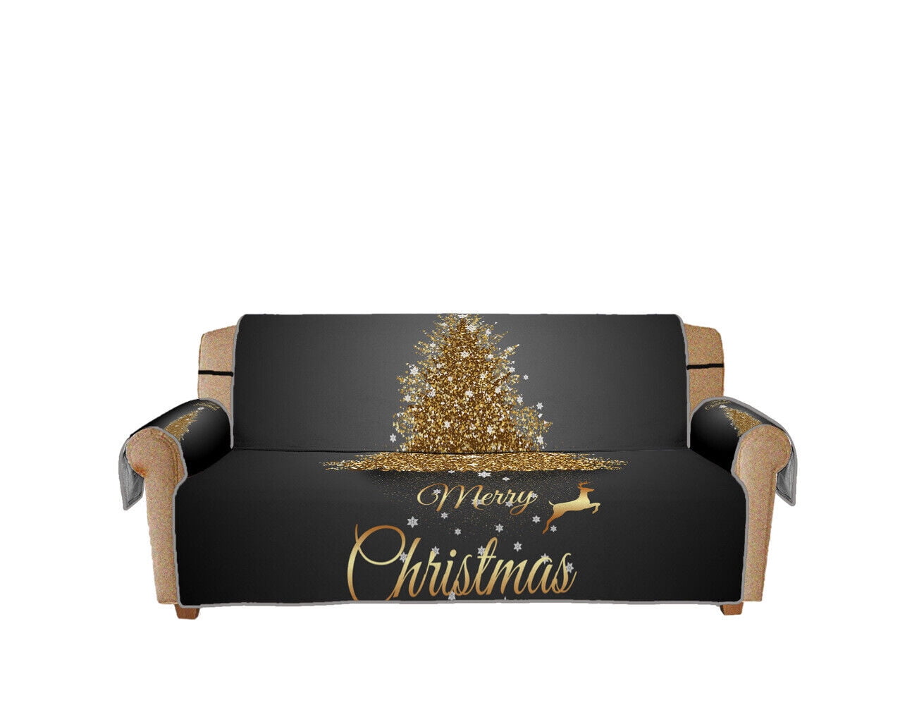 HESHENG Cartoon 3D Christmas Sofa Cover Set Sofa Couch Cover Sofa