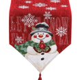 thumbnail image 1 of HESHENG Christmas Table Runner – Holiday Table Runners for Dining Room, Snowflake Snowman Table Runner for Christmas Table Decorations, 1 of 10