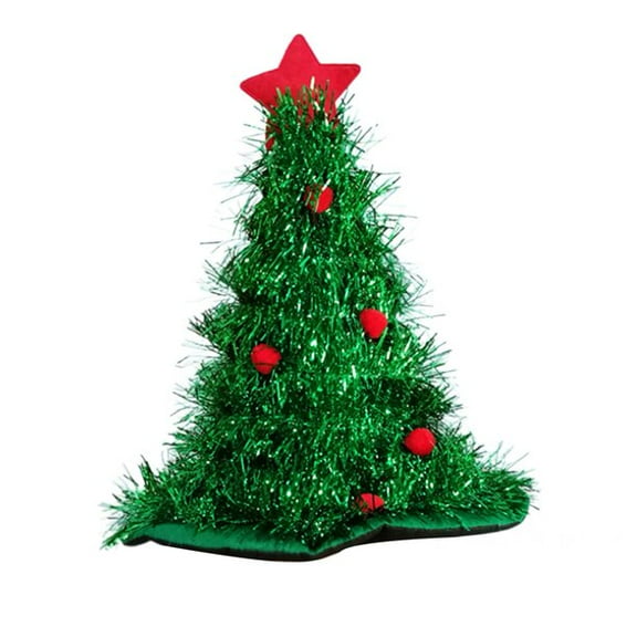 HESHENG Christmas Tree Visor Hat for the Holidays Christmas Fun for Theme Party Perfect Gag Gift for Friends and Family, Green