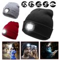 thumbnail image 1 of HESHENG LED Beanie Hat Flashlight Comfortable Woolen Yarn LED Beanie Hat with Light for Outdoor, 1 of 8