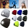 thumbnail image 1 of HESHENG LED Beanie Hat, Hands-Free Warm Winter Knitted Hat LED Flashlight, Purple, 1 of 8