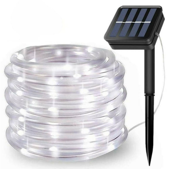 HESHENG Solar Rope Tube Lights Waterproof RGB String Light with 8 Lighting Mode Remote Control Outdoor Garden Lamp Christmas Wedding Party Decor