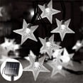 thumbnail image 1 of HESHENG Solar String Lights Star Outdoor 20LED, 8 Modes Solar Powered Fairy Lights, Waterproof Garden Christmas Tree Home Party Holiday Decor, Cool White, 1 of 8