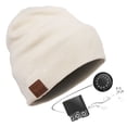 thumbnail image 1 of HESHENG Unisex Bluetooth Beanie Hat Winter Warm Wireless Smart Cap with Headset Mic Speaker Hat for Outdoor, Beige #1, 1 of 7
