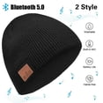 thumbnail image 1 of HESHENG Unisex Bluetooth Beanie Hat Winter Warm Wireless Smart Cap with Headset Mic Speaker Hat for Outdoor, Black#1, 1 of 10